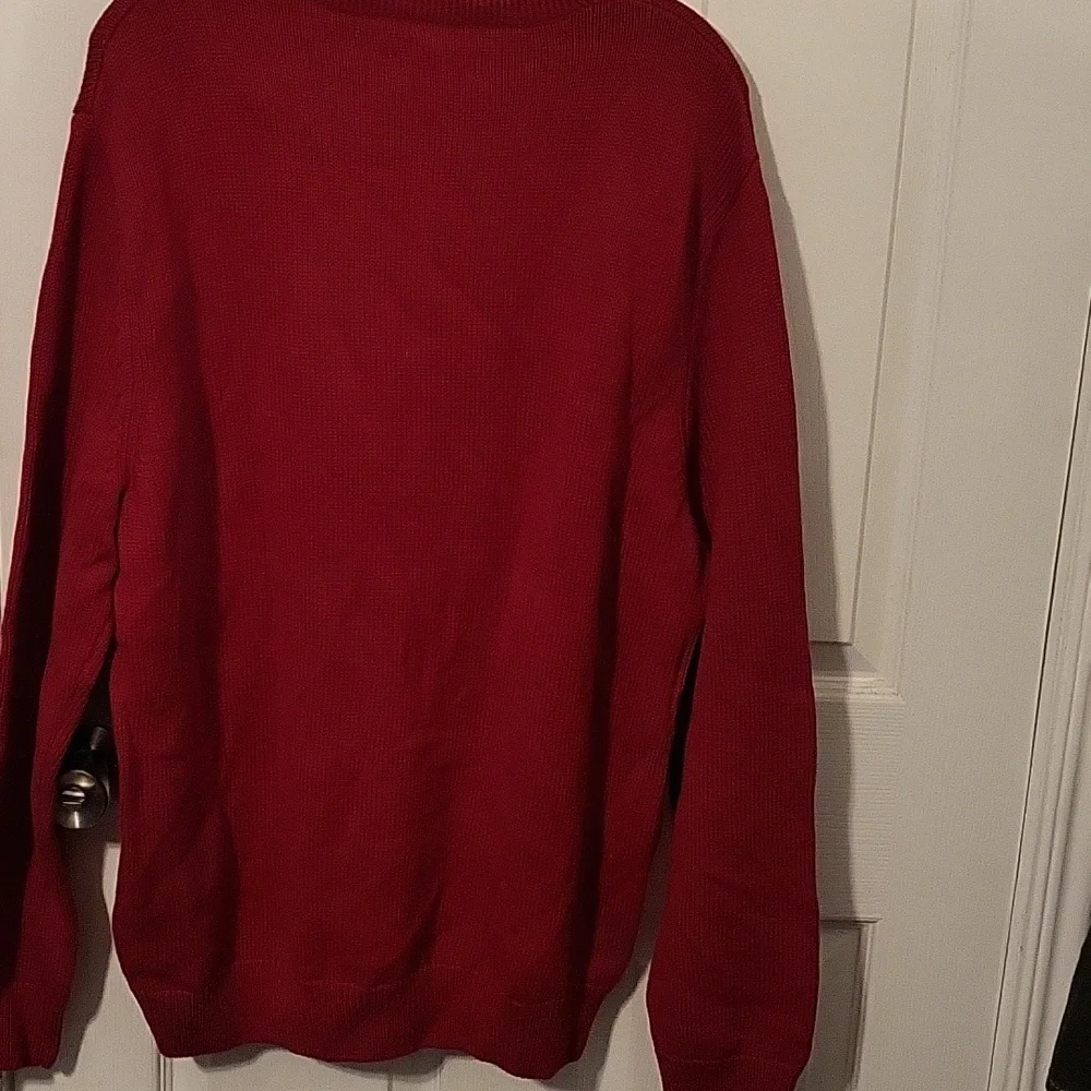 NWT Chaps Red Sweater 100% Cotton